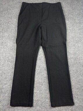Chicos So Slimming Juliet Pants Womens 2R/12R Black Straight Leg Pull On Stretch